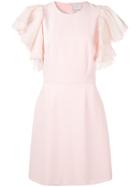 Ingie Paris Ruffled Sleeve Dress - Pink