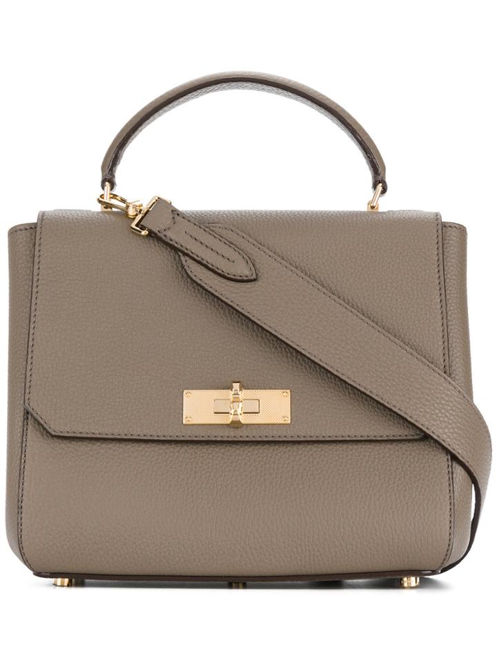 Bally Flip Lock Tote - Grey