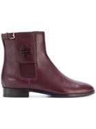 Tory Burch Wyatt Ankle Boots - Red