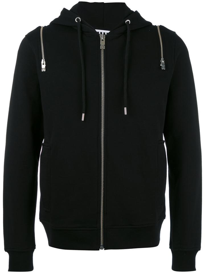 Les Hommes Zipped Hoody, Men's, Size: Medium, Black, Cotton