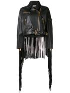 Natasha Zinko Oversized Fringed Jacket - Black