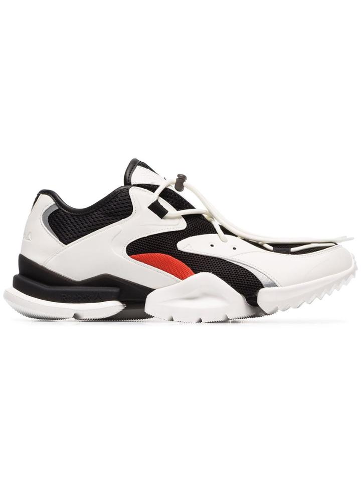 Reebok Black And White Run R96 Low Top Sneakers