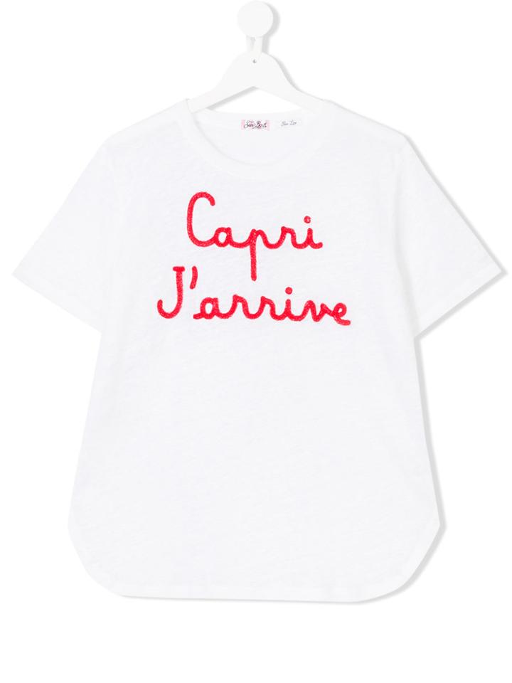 Mc2 Saint Barth Kids Teen Capri T-shirt - White