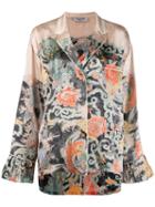 Valentino Japanese Print Pajama Shirt - Neutrals