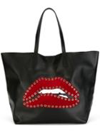 Red Valentino Eyelet Embellished Lip Tote