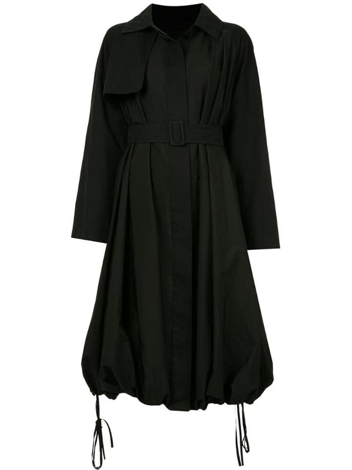 Goen.j Balloon Trench Coat - Black