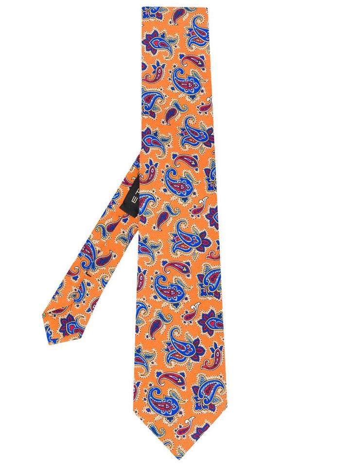 Etro Paisley Tie - Orange