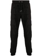 Versace Textural Logo Track Pants - Black