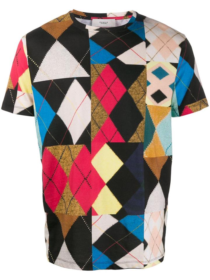Pringle Of Scotland Reissued Patchwork Cotton T-shirt - Black