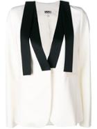 Mm6 Maison Margiela Loose Lapel Tuxedo Jacket - White