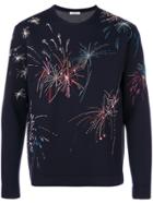 Valentino Fireworks Embroidered Sweatshirt - Blue