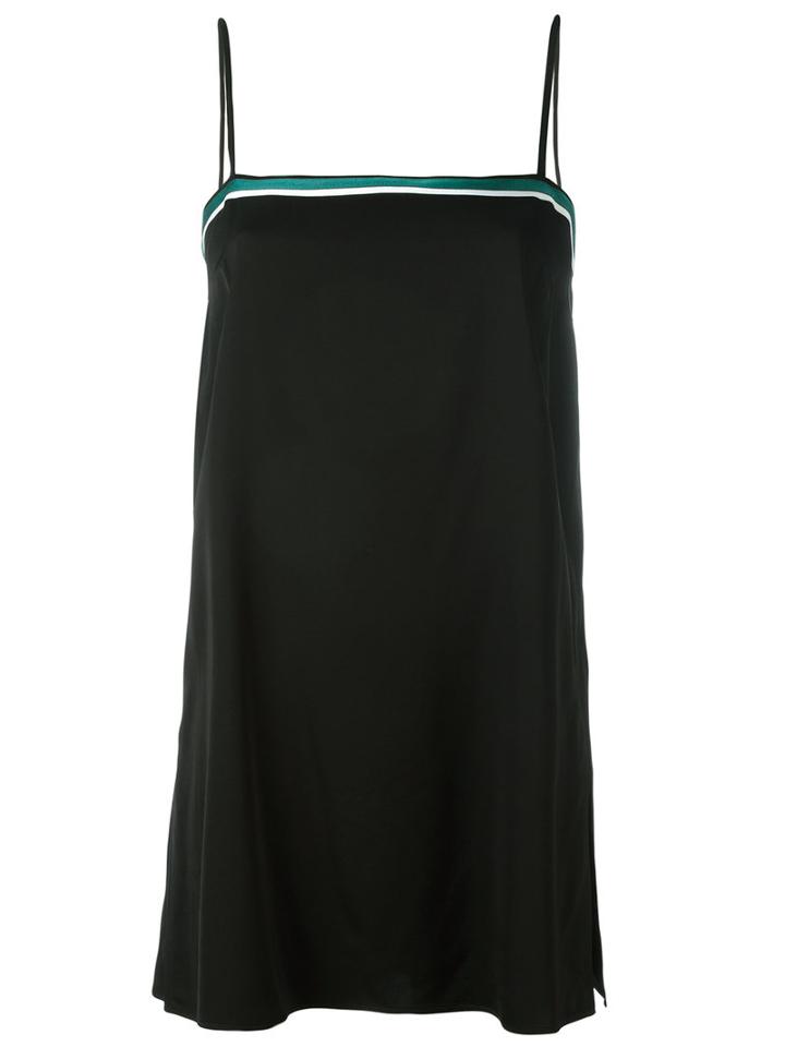 Victoria Victoria Beckham Satin-trim Tank Top, Women's, Size: 10, Black, Silk/viscose/spandex/elastane