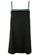 Victoria Victoria Beckham Satin-trim Tank Top, Women's, Size: 10, Black, Silk/viscose/spandex/elastane
