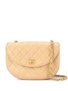 Chanel Pre-owned 1985-1990 Quilted Cc Shoulder Bag - Neutrals
