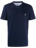 Brunello Cucinelli Contrast Stitching T-shirt - Blue
