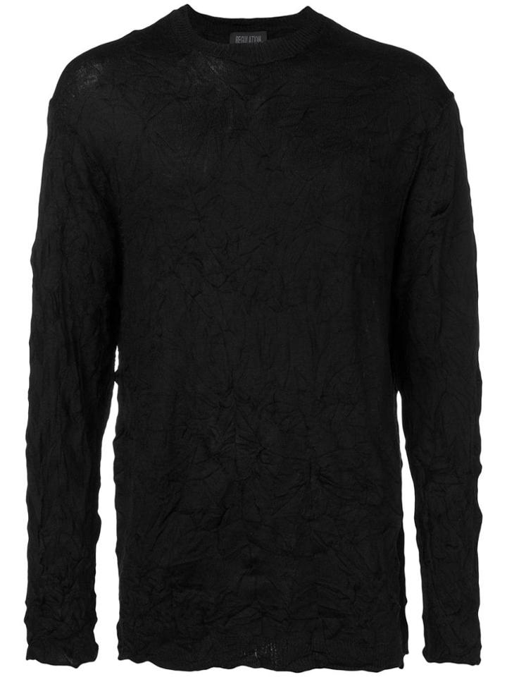 Yohji Yamamoto Wrinkled Sweater - Black