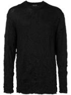 Yohji Yamamoto Wrinkled Sweater - Black