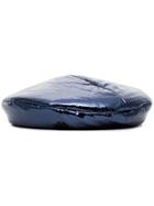 Maison Michel Metallic Blue New Billy Varnished Leather Hat