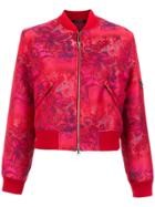 À La Garçonne Brocade Bomber Jacket - Pink & Purple