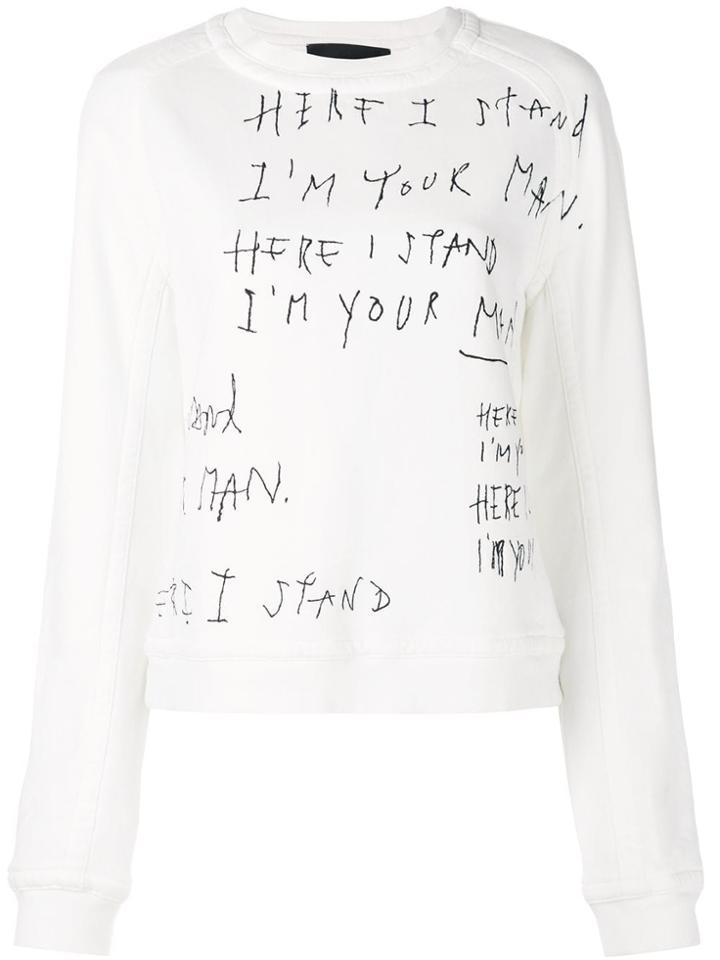 Haider Ackermann I'm Your Man Sweatshirt - White