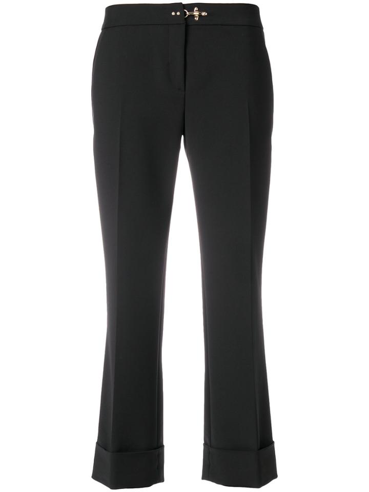 Fay Cropped Trousers - Black