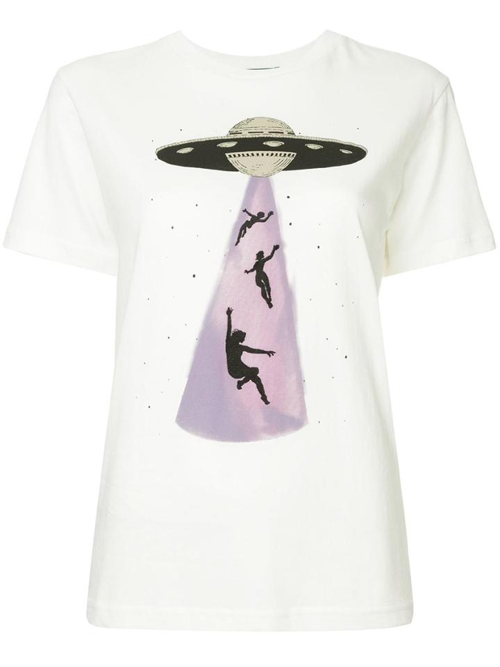 Alexa Chung Alien Abduction Print T-shirt - White