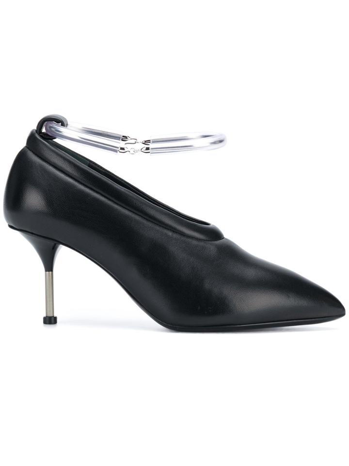 Jil Sander Removable Metal Anklet Pumps - Black