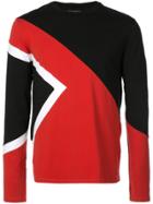 Neil Barrett Colour Block Sweater - Red