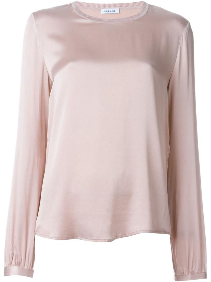P.a.r.o.s.h. Safira Blouse, Women's, Size: L, Pink/purple, Silk/spandex/elastane