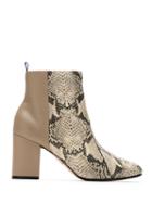 Blue Bird Shoes Bota Duo Couro Python - Neutrals