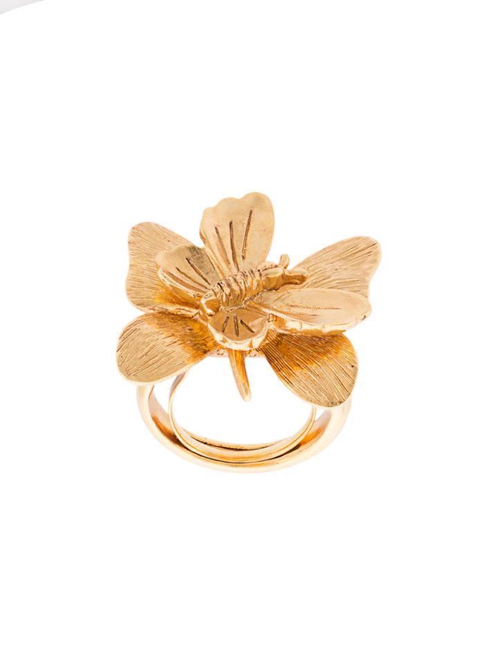 Oscar De La Renta Butterfly Ring - Metallic
