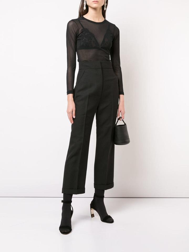 Molly Goddard Freddie Sheer Top - Black