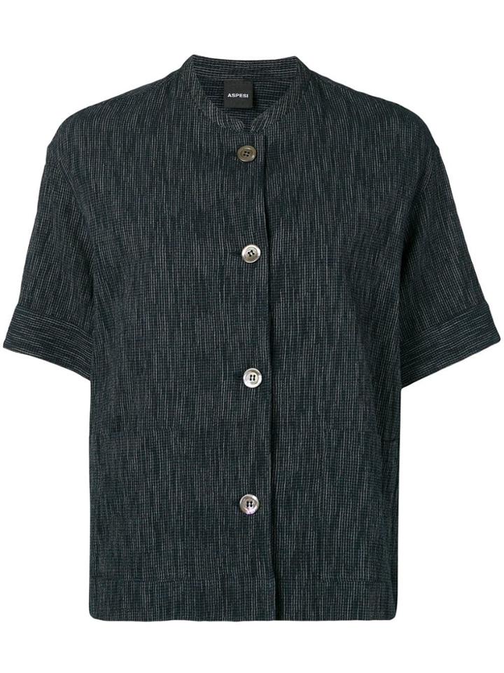 Aspesi Cropped Shirt Jacket - Blue