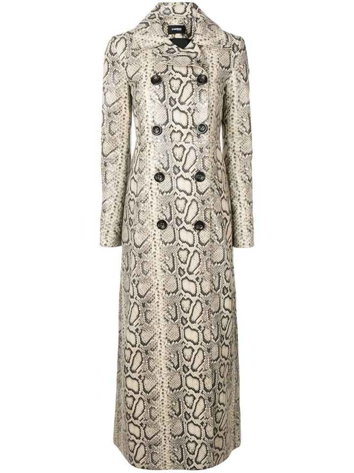 Kwaidan Editions Snake Effect Long Coat - Neutrals