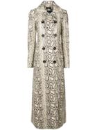 Kwaidan Editions Snake Effect Long Coat - Neutrals