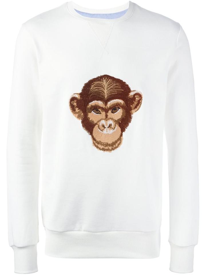 Lc23 Monkey Embroidered Sweatshirt, Men's, Size: Small, Nude/neutrals, Cotton