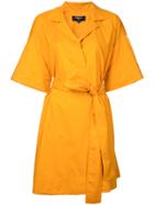 Paule Ka Short Woven Wrap Dress - Yellow & Orange