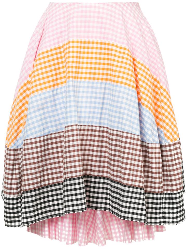 Comme Des Garçons Vintage Checkered Patchwork Skirt - Multicolour