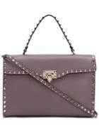 Valentino Valentino Garavani 'rockstud' Rectangular Shoulder Bag, Women's, Pink/purple