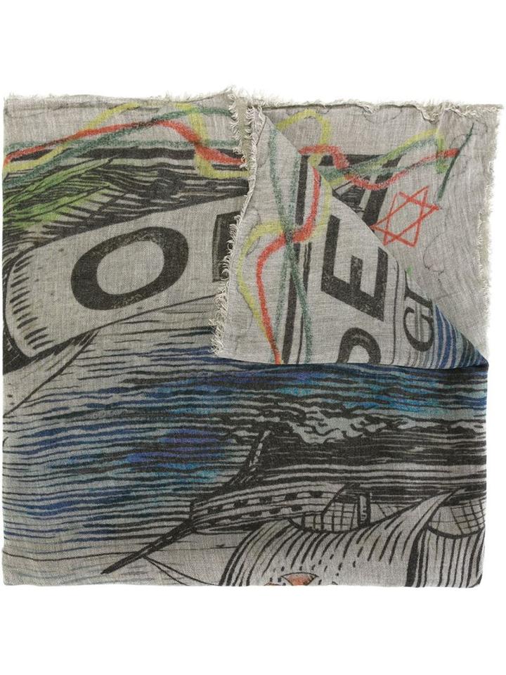 Faliero Sarti Ship Print Scarf