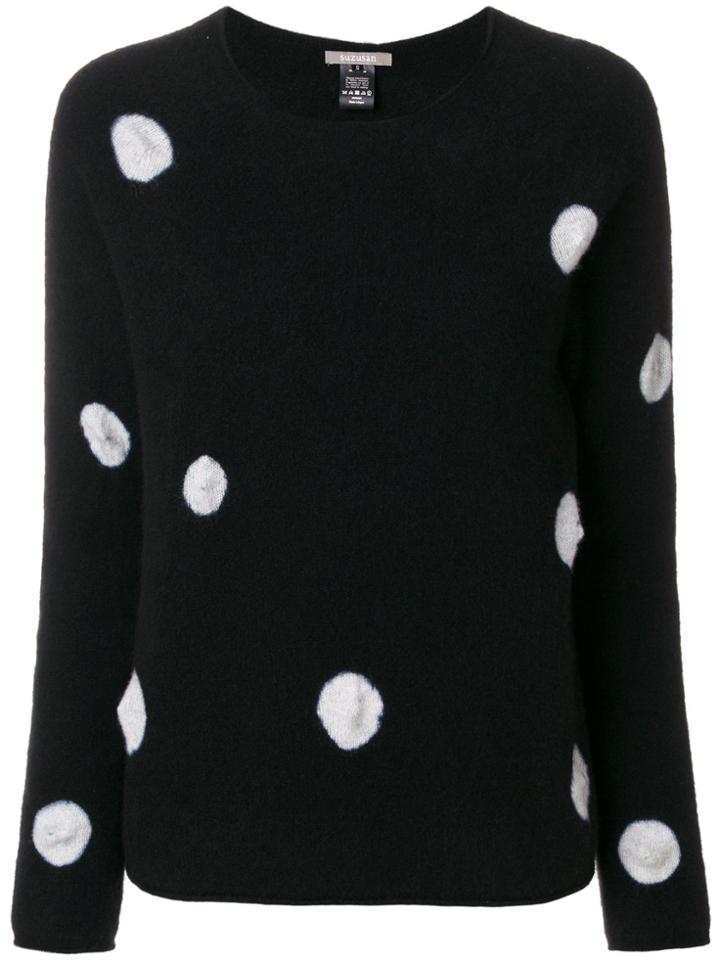Suzusan Polka-dot Intarsia Jumper - Black