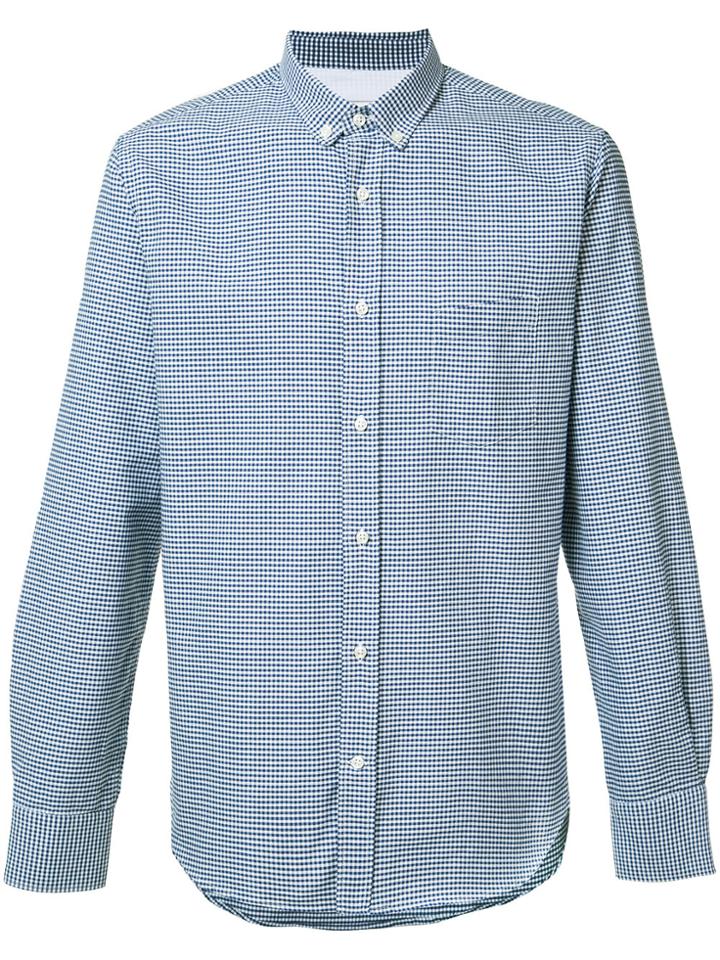 Officine Generale Gingham Check Shirt - Blue