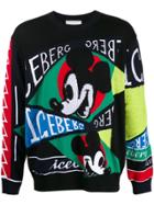 Iceberg Mickey Mouse Patchwork Jumper - Black