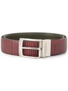 Canali Leather Belt - Red