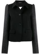 Maison Margiela Puffed-shoulder Single-breasted Coat - Black