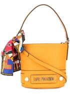 Love Moschino Scarf-detail Bucket Bag - Yellow