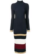Tommy Hilfiger Colour-block Sweater Midi Dress - Blue