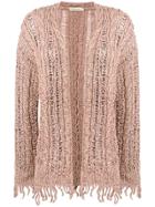 Oneonone Open Front Cardigan - Brown