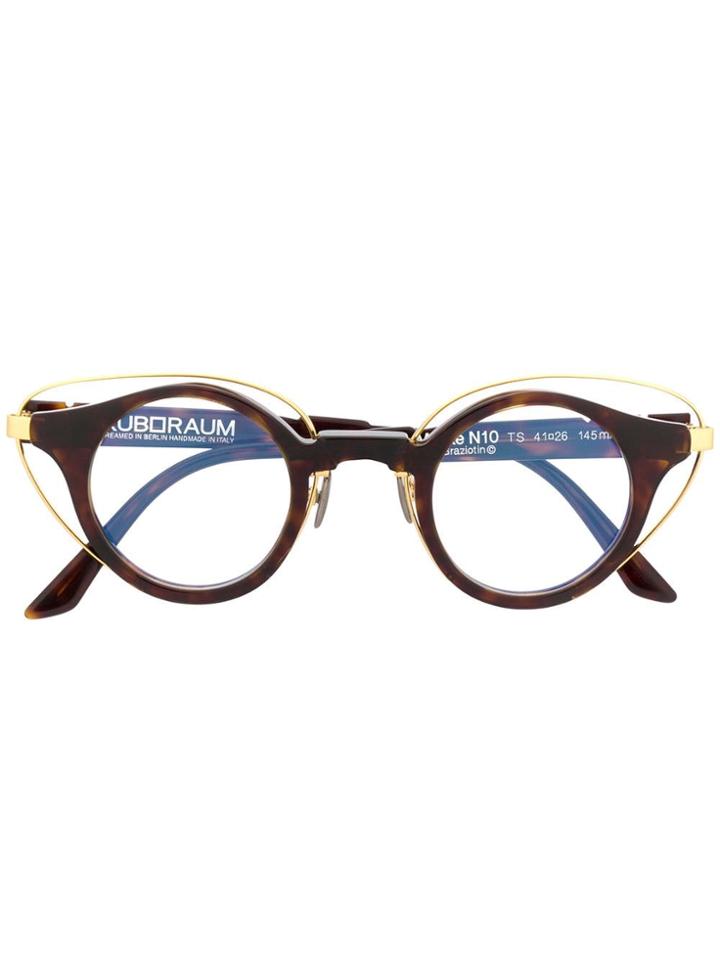 Kuboraum Round Frame Glasses - Brown