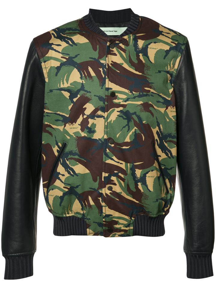 Off-white Camouflage Bomber Jacket - Black